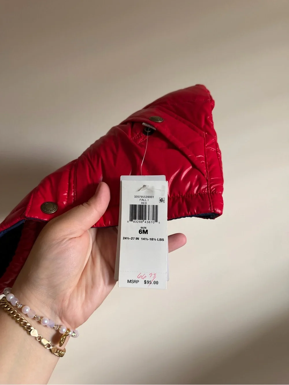 RALPH LAUREN Baby Boy Reversible Red + Blue Puffer Vest -- Size 6 Months -- NWT